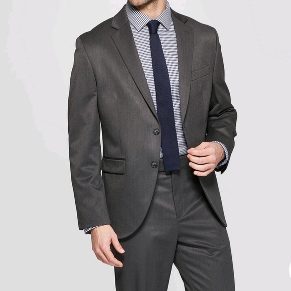 Goodfellow & Co. Standard Fit Stretch Wool Blend Dark Grey Suit Jacket/Blazer